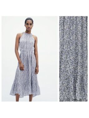 ZARA floral halter maxi dress